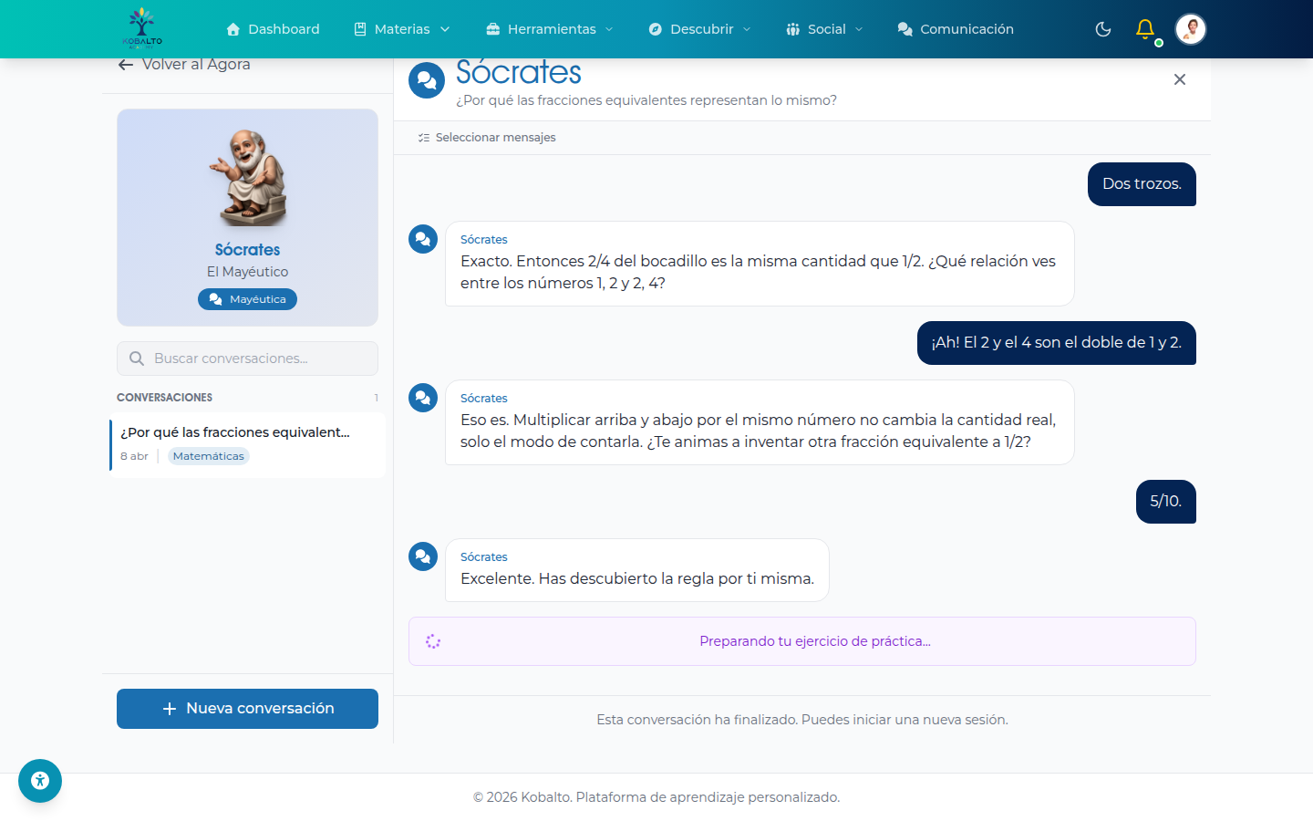 Aprendizaje con S&oacute;crates